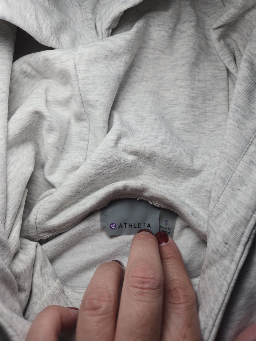 Athleta Cream Pullover Hoodie with Black Trim - Picture 9 of 9